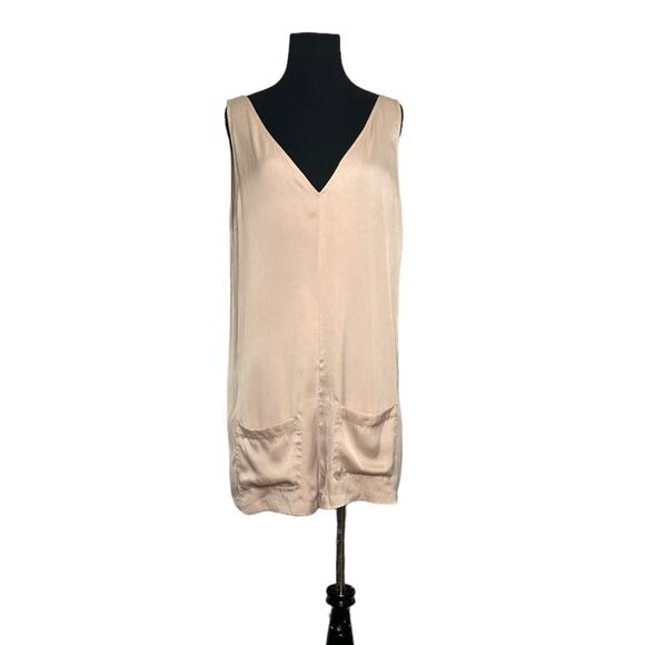 Guess beige satin sleeveless romper size M - Picture 1 of 16